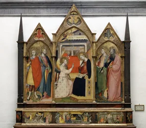Anunciação com Santos, 1414 (tempera no painel)